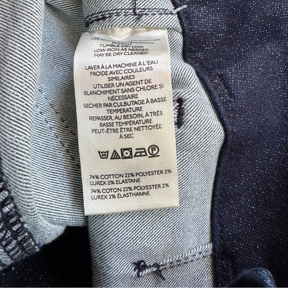 NWT Anthropologie The Colette Sparkle Crop Wide-Leg Jeans Dark Wash Blue 27 - Picture 10 of 13